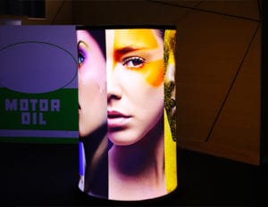 Illuminated Event Display with womans face by SIgnwise Auckland