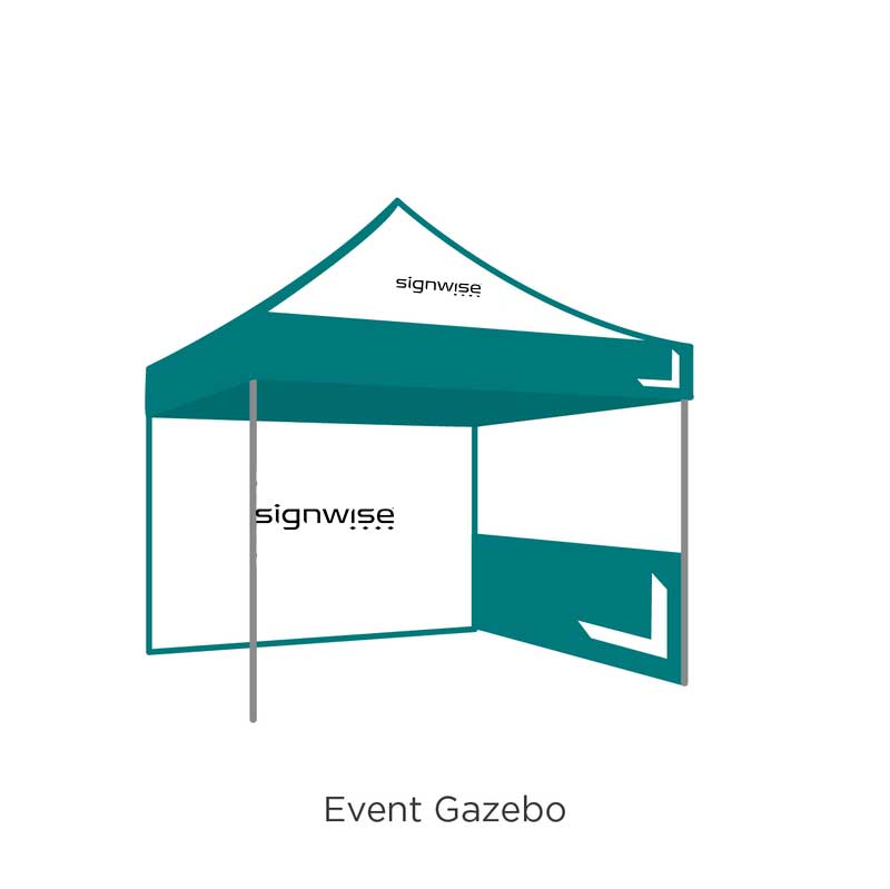 Signwise event displays mock up of Event Gazebo
