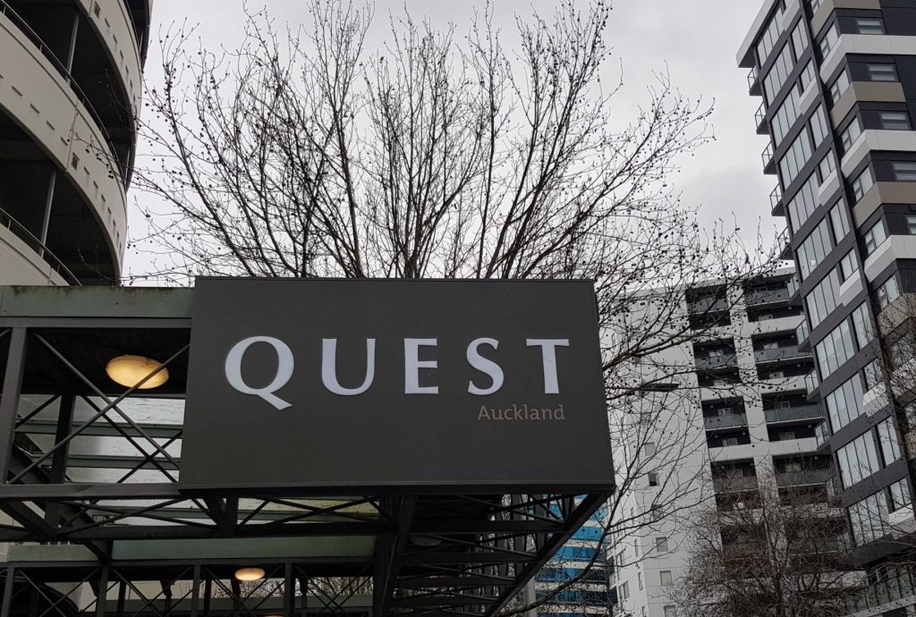 Exterior Signage - Building Signs - Quest Hotel - Signwise Auckland