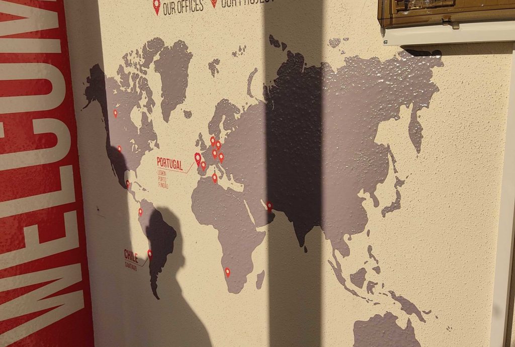 Wall Graphics - Wall Sticker map of the world for corporate office wall - Signwise Auckland